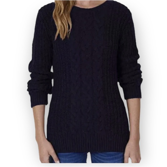 Nautica Sweaters - Nautica Cable Knit Long Sleeve Sweater Navy Size Medium